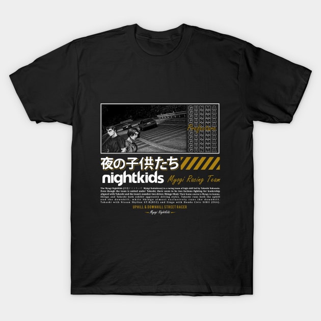 Nightkids Streetwear Style Initial D T-Shirt by Cholzar